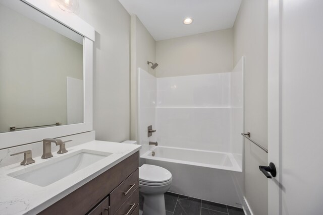 7701 Fase St SE Lot 15, Ada, MI 49301 - full bath with toilet, recessed lighting, bathing tub / shower combination, and vanity