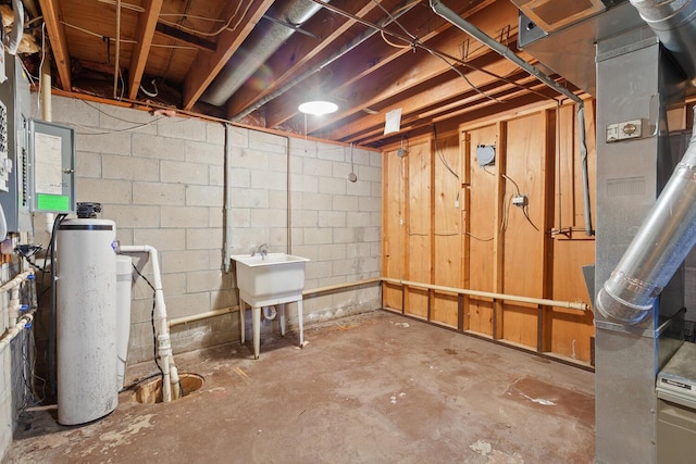 4675 Treat Hwy, Adrian, MI 49221 - unfinished below grade area with a sink
