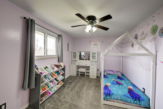 8550 Gratiot Ave, Columbus, MI 48063 - bedroom featuring baseboards, a ceiling fan, and carpet floors