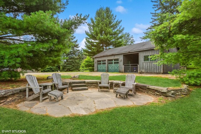 12801 Hills Rd, Buchanan, MI 49107 - view of patio / terrace featuring an outdoor structure