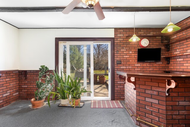 7190 Thornapple River Ct SE, Alto, MI 49302 - entrance to property with a ceiling fan