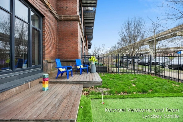 deck with fence