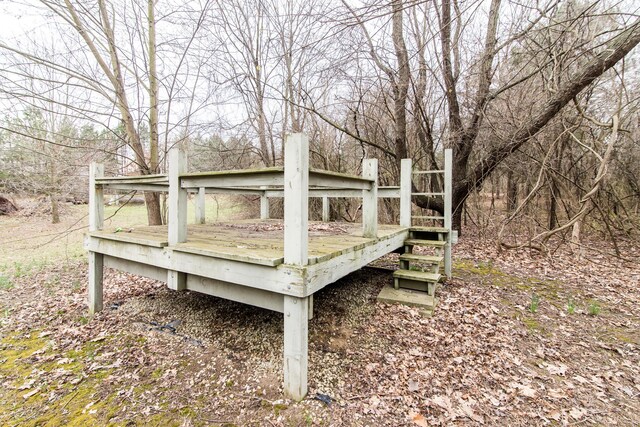 9675 Nabozny Dr, Milan, MI 48160 - view of wooden deck