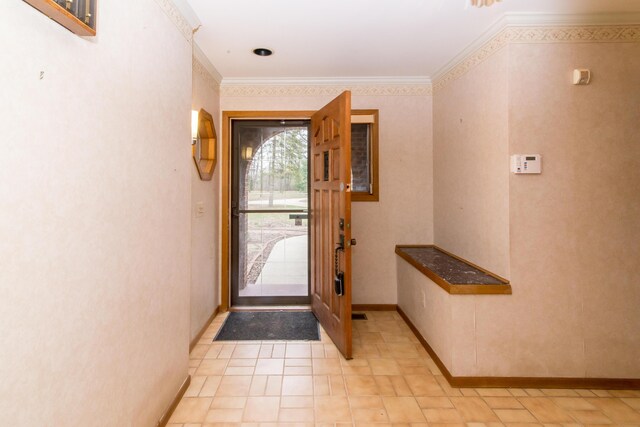 9675 Nabozny Dr, Milan, MI 48160 - entryway featuring ornamental molding