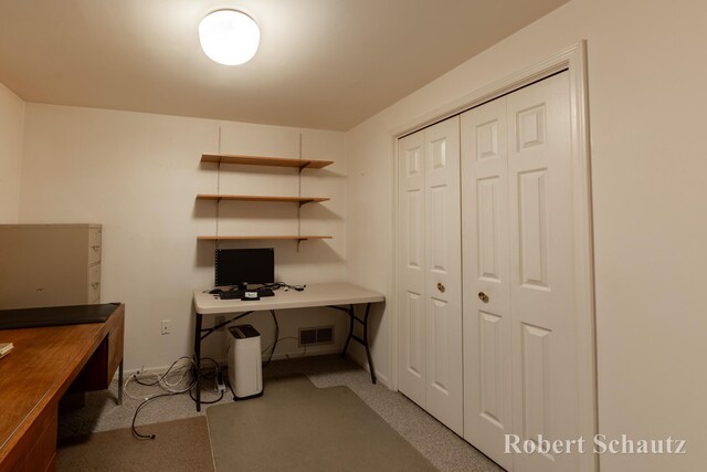 office area with visible vents