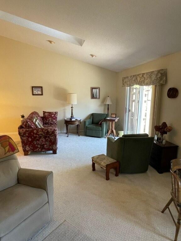 living room with carpet