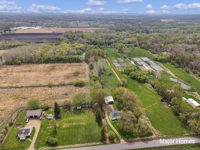 1864 92nd St SW, Byron Center, MI 49315 - aerial overview of property's location featuring property parcel outlined