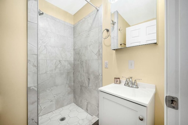 308 Hillview St, Buchanan, MI 49107 - bathroom featuring a shower stall and vanity