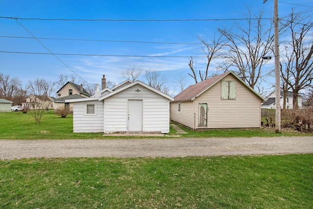 exterior space with an outdoor structure