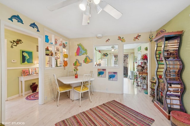 46353 Grand Beach Rd, Grand Beach, MI 49117 - playroom featuring wood finished floors and ceiling fan