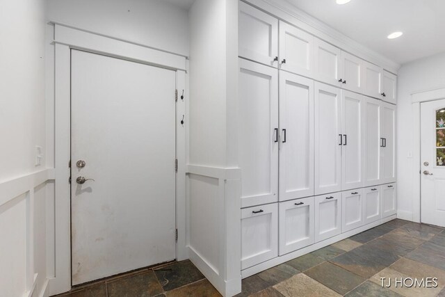 3969 Murray View Ave NE, Lowell, MI 49331 - mudroom with recessed lighting and stone tile flooring