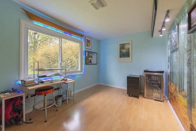 3010 Hill An Brook Dr, Portage, MI 49024 - home office with wood finished floors and baseboards