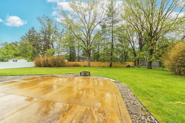 3010 Hill An Brook Dr, Portage, MI 49024 - view of yard featuring a patio and an outdoor fire pit