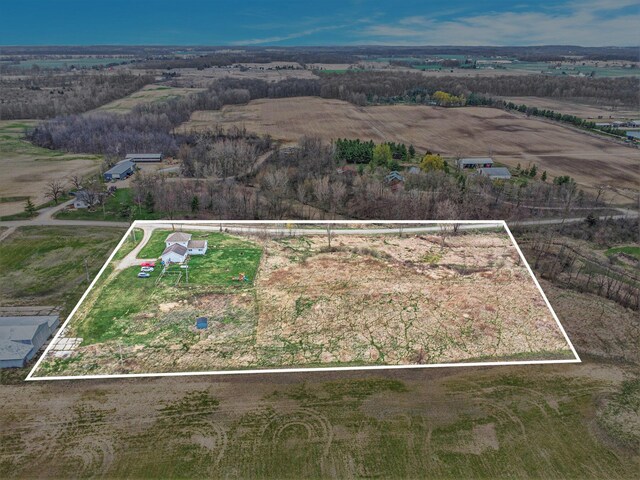 13627 Cadmus Rd, Hudson, MI 49247 - bird's eye view featuring a rural view