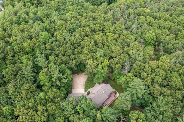 8702 E 98th St, Howard City, MI 49329 - aerial overview of property's location with a forest