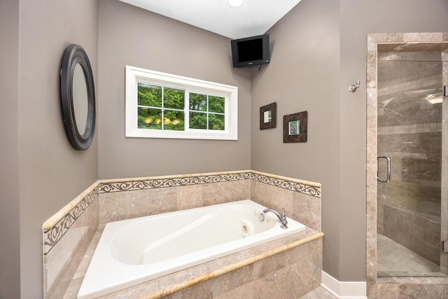 8702 E 98th St, Howard City, MI 49329 - full bath featuring a bath and a stall shower