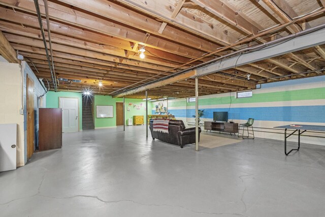 view of basement