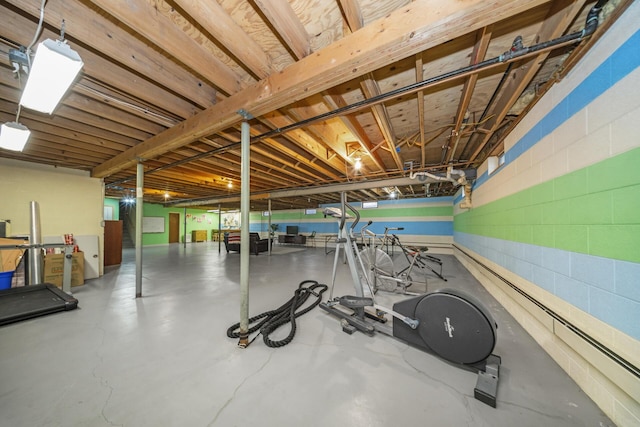 view of exercise area