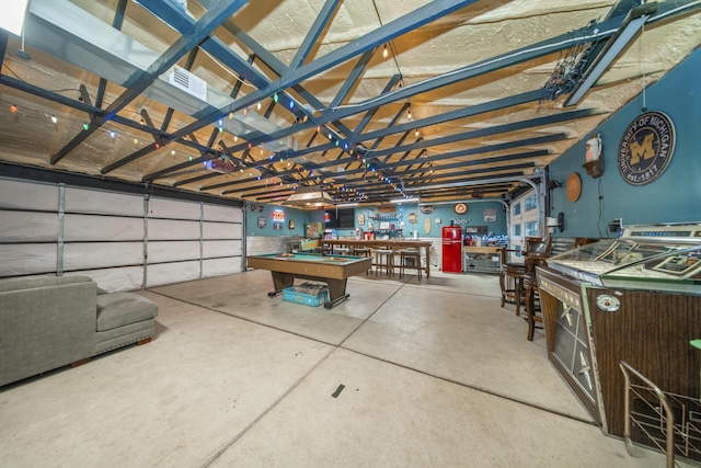 garage with visible vents
