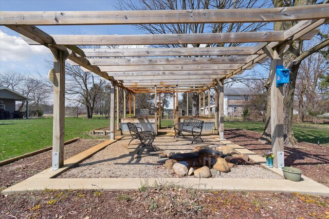 846 Morton Rd, Horton, MI 49246 - view of patio / terrace with a pergola