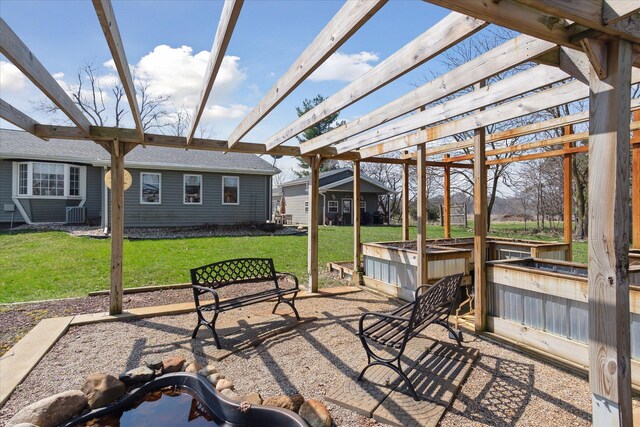 846 Morton Rd, Horton, MI 49246 - view of patio / terrace featuring a pergola
