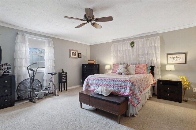 846 Morton Rd, Horton, MI 49246 - bedroom with light carpet, crown molding, and baseboards