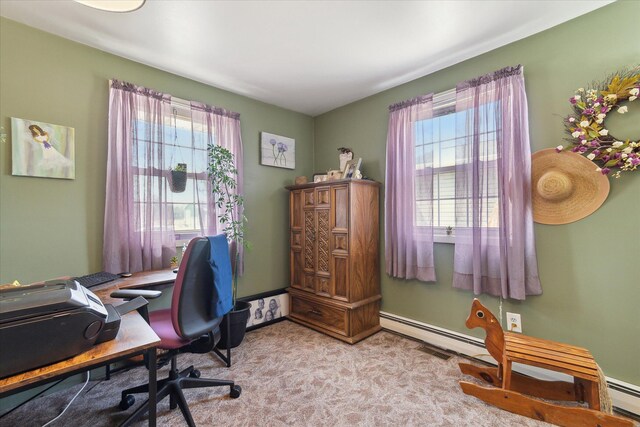 846 Morton Rd, Horton, MI 49246 - office with carpet and baseboard heating