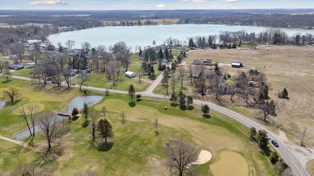 846 Morton Rd, Horton, MI 49246 - drone / aerial view featuring a water view and golf course view