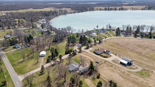 846 Morton Rd, Horton, MI 49246 - drone / aerial view featuring a water view and a residential view