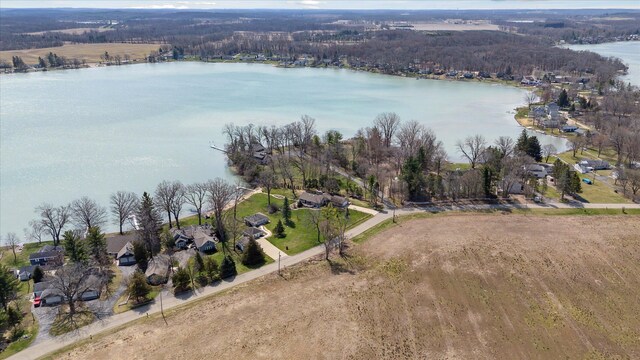 846 Morton Rd, Horton, MI 49246 - birds eye view of property featuring a water view and a residential view