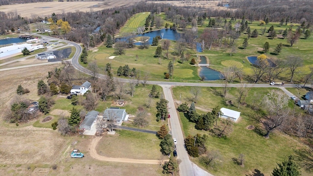 846 Morton Rd, Horton, MI 49246 - birds eye view of property with a water view