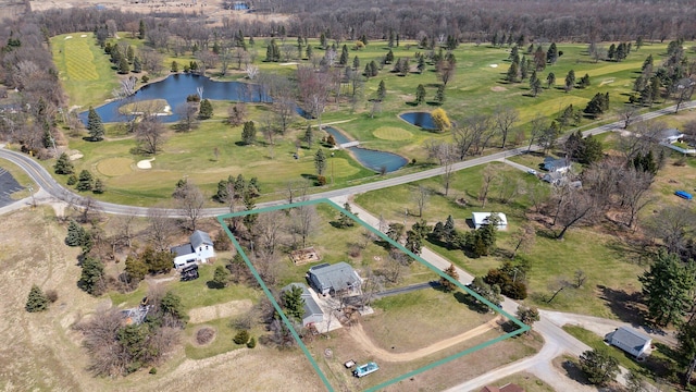 846 Morton Rd, Horton, MI 49246 - aerial view with view of golf course and a water view