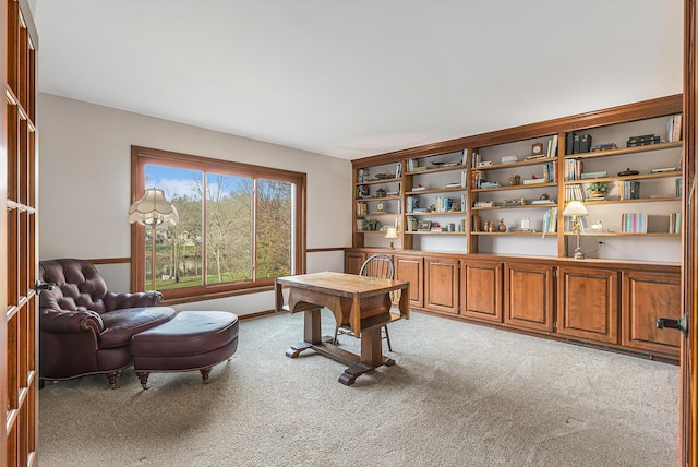10159 E Rivershore Dr SE, Alto, MI 49302 - home office with baseboards and light colored carpet