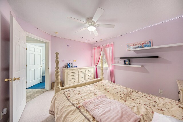 17 Coronado Dr, Jackson, MI 49201 - carpeted bedroom featuring a ceiling fan