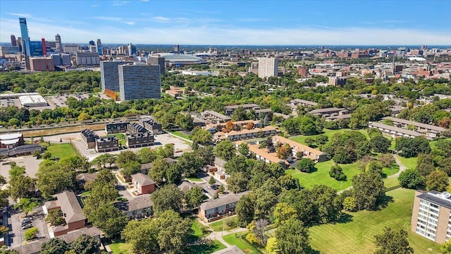 1118 Stafford Pl, Detroit, MI 48207 - birds eye view of property with a view of city