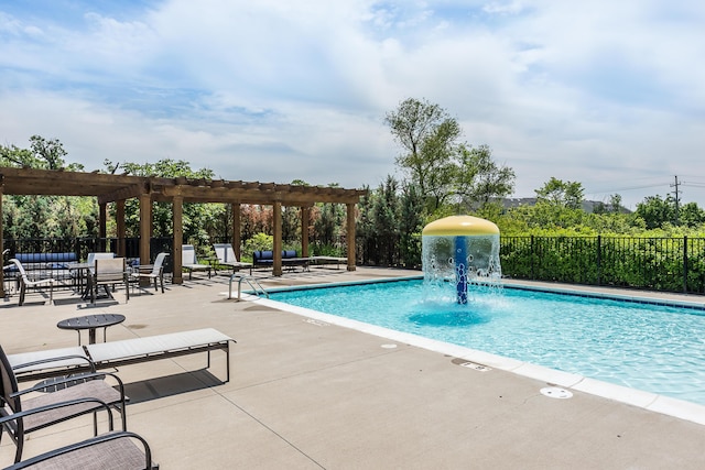 2825 Ridington Rd, Ann Arbor, MI 48105 - community pool with a pergola, a patio area, and an outdoor hangout area