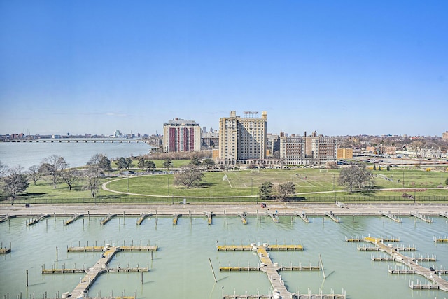 8900 E Jefferson Ave Unit 1109, Detroit, MI 48214 - view of water feature featuring a view of city
