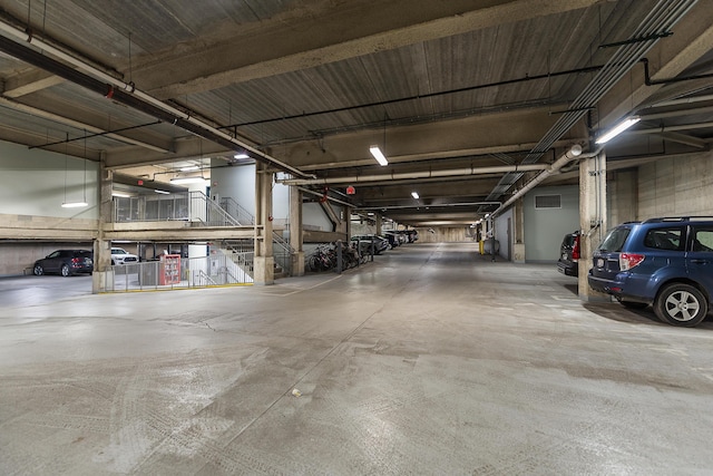 view of parking deck