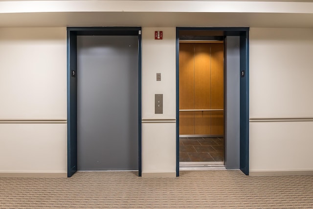 interior space featuring elevator