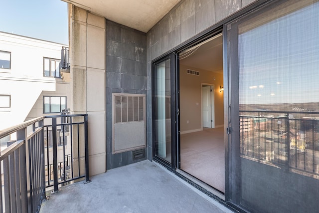 balcony featuring visible vents