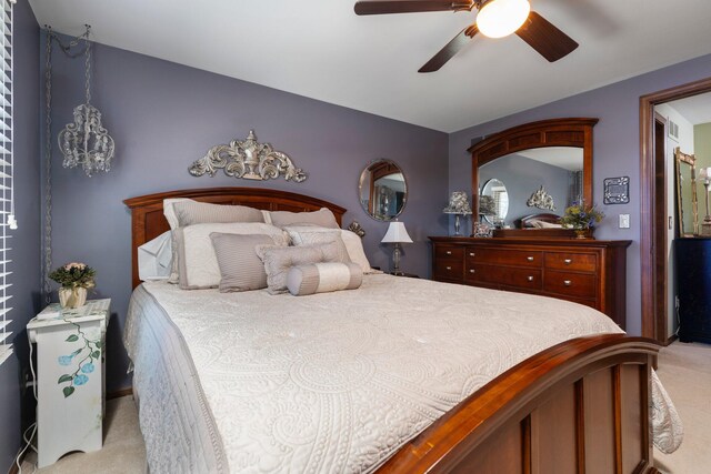 16264 White Haven Dr, Northville, MI 48168 - bedroom with ceiling fan and carpet floors