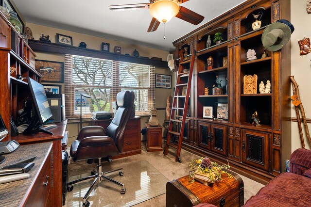 16264 White Haven Dr, Northville, MI 48168 - home office with carpet flooring and ceiling fan