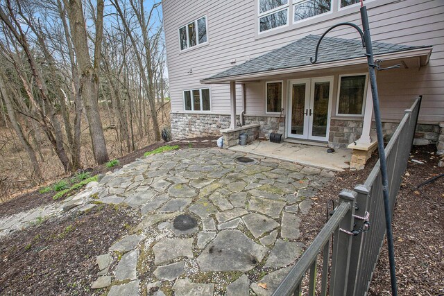 8023 Trail Rdg, Dexter, MI 48130 - view of patio / terrace featuring french doors