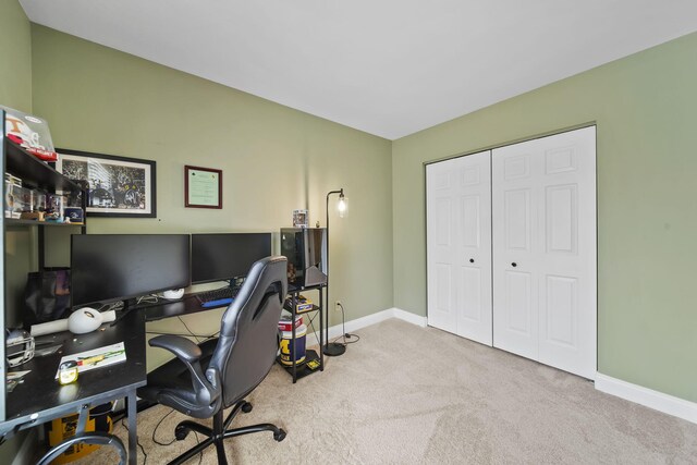 5427 Vrooman Rd, Jackson, MI 49201 - home office with carpet and baseboards