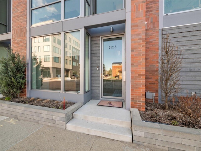 3105 Brush St, Detroit, MI 48201 - view of exterior entry with brick siding