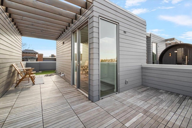 3105 Brush St, Detroit, MI 48201 - view of wooden terrace