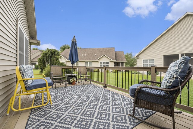 500 Mckinley, Three Rivers, MI 49093 - deck with a lawn