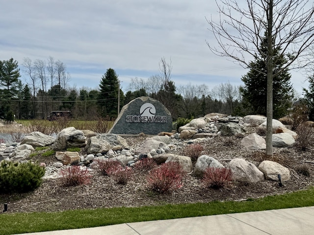 view of community sign