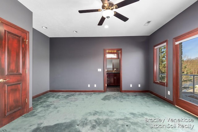 7635 Sandy Hollow Dr SE, Alto, MI 49302 - unfurnished room with carpet flooring, baseboards, healthy amount of natural light, and recessed lighting