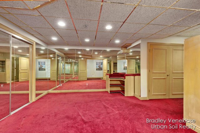 7635 Sandy Hollow Dr SE, Alto, MI 49302 - below grade area with carpet floors and recessed lighting